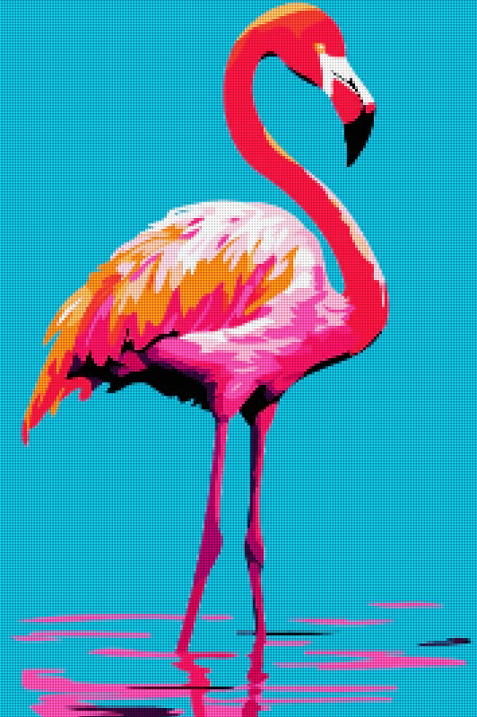 Abstrakter Flamingo