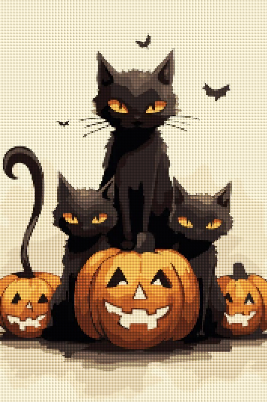 Halloween-Katzen